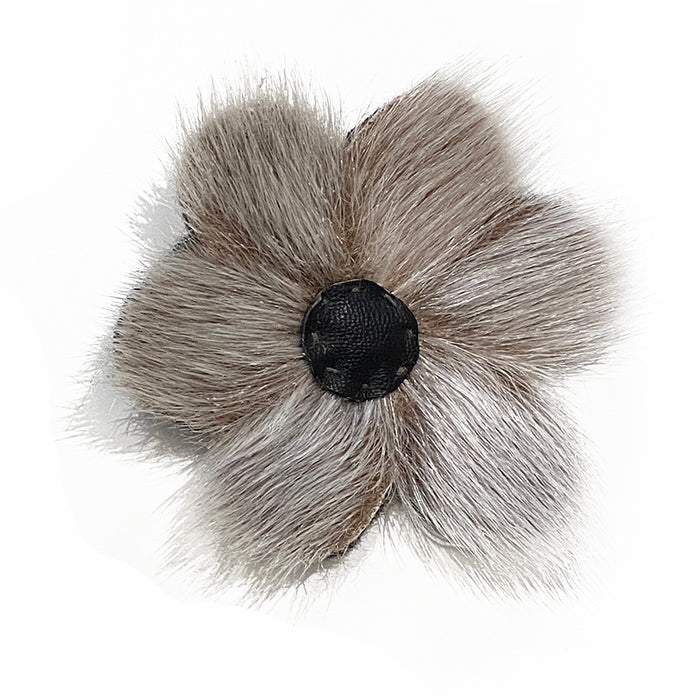 Sealskin Flower Pin