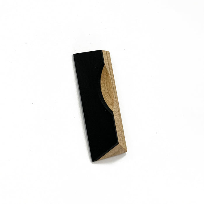 Maple and Black Resin Brooch