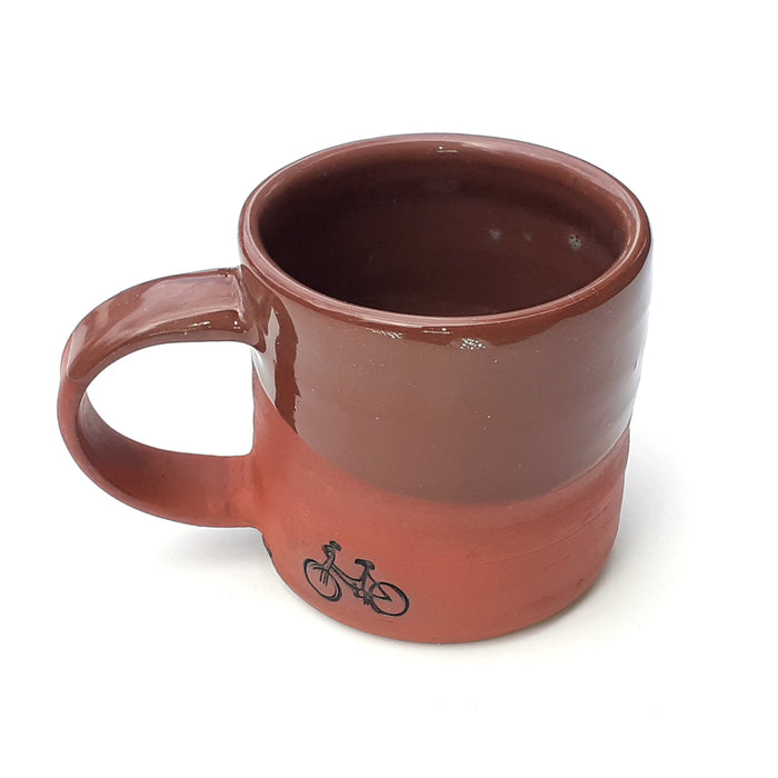Small Bicycle Mug - brown
