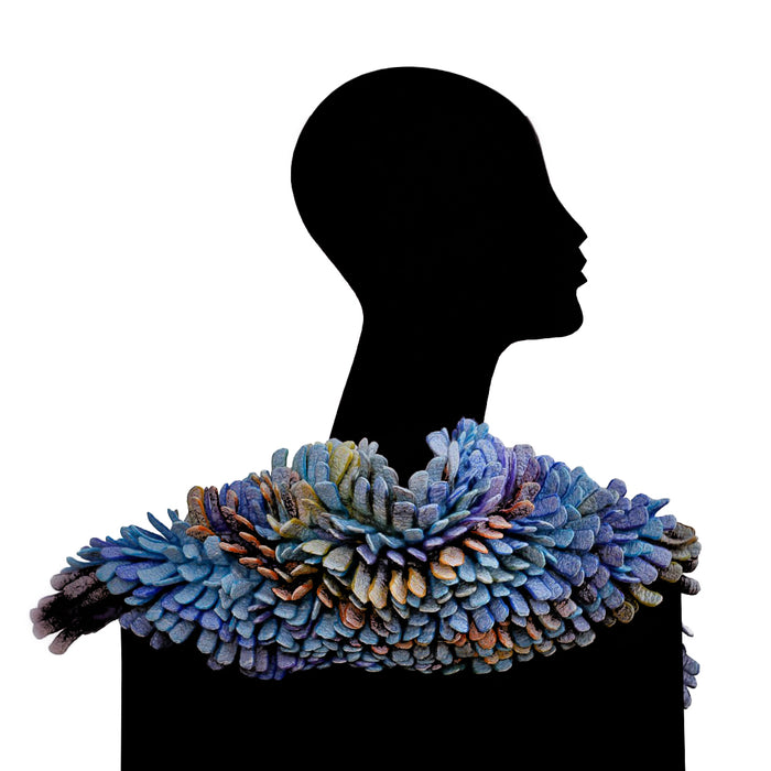 Enchanted Petal Wool and Silk Collar