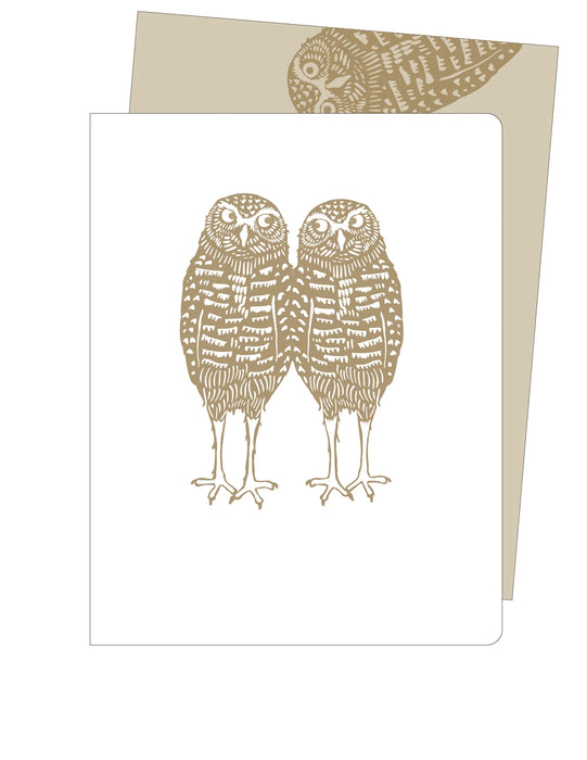 Card, Burrowing Owl Pair