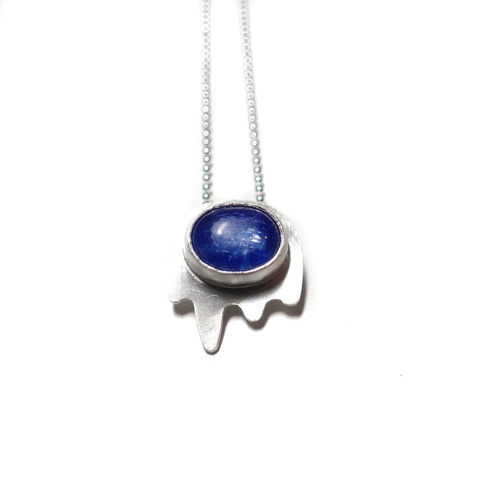 Small Happyghost Necklace with Kyanite Stone