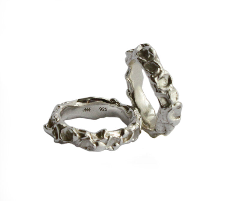 Ring (size 7) - Crater, stubby stack