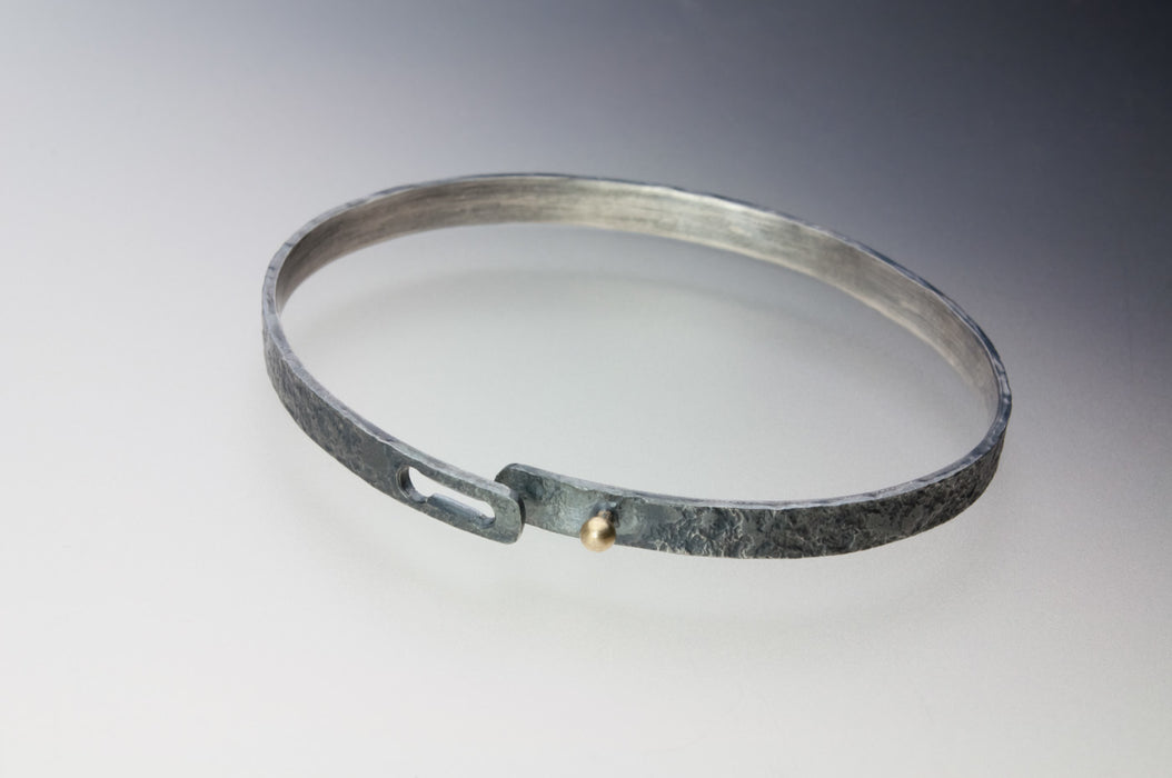 Hammered Silver Bracelet