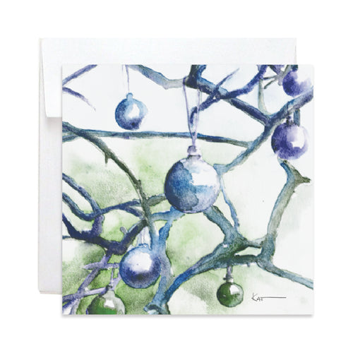 Blue Weeping Pea Holiday, card