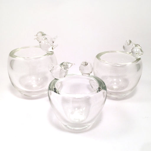 Glass Bowl with Two Birds by Carol Nesbitt