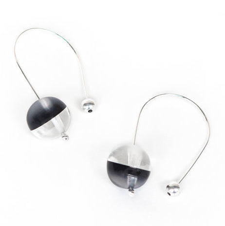 Grey Sphere Earrings