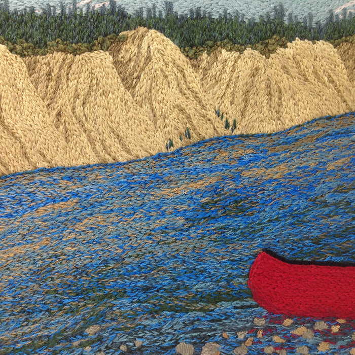 Red Canoe, Downriver Wall Hanging