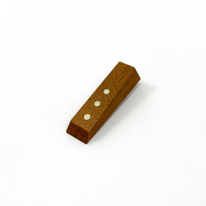 Mahogany Brooch with Brass Detail