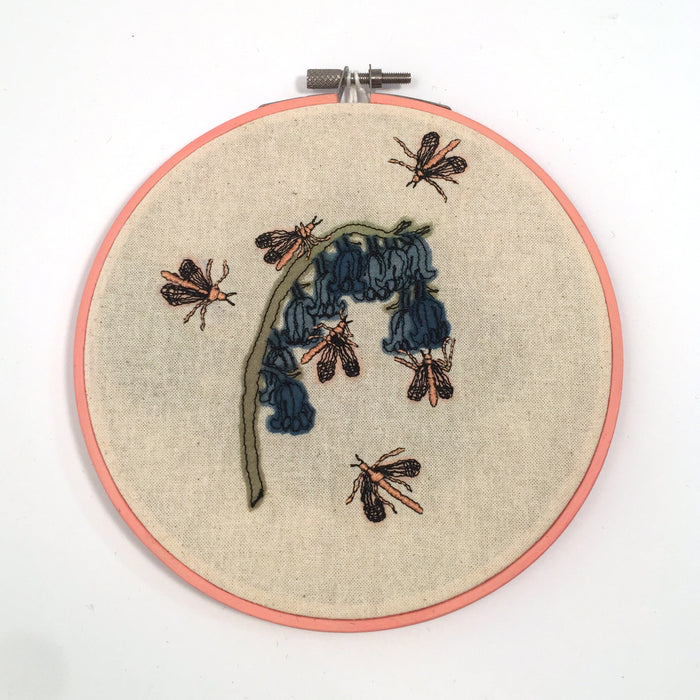 Medium Embroidered Wall Hanging by Julianna Schertzer 