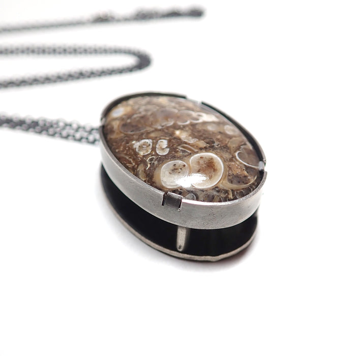 Mountain and Fossil Necklace