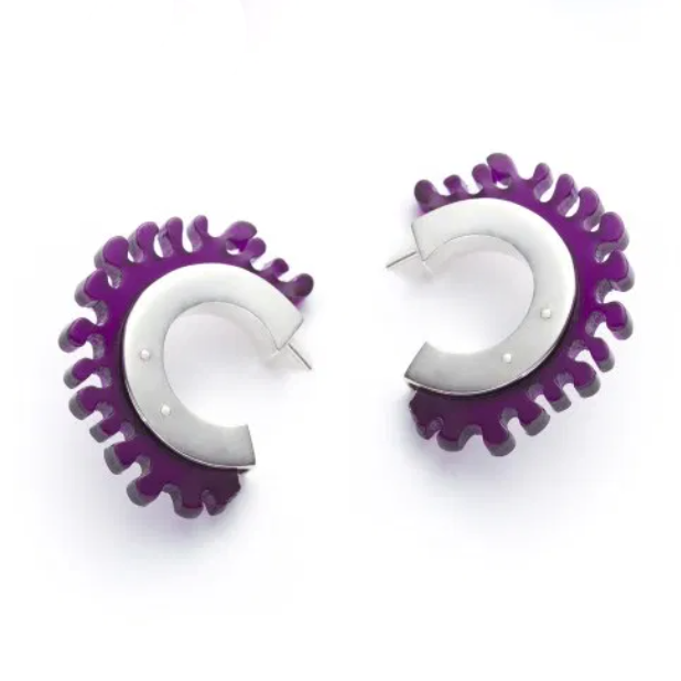 Half Coral Earrings